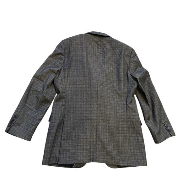 HUGO BOSS 38S Black Plaid "The James4" 100% Wool Hopsack Blazer $595 Sport Coat - Picture 2 of 16